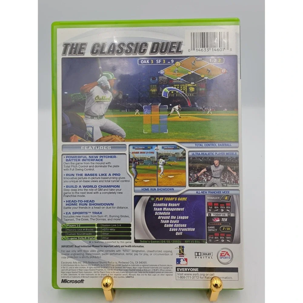 MVP Baseball 2003 Microsoft Xbox EA Sports Video Game Complete CIB Tested